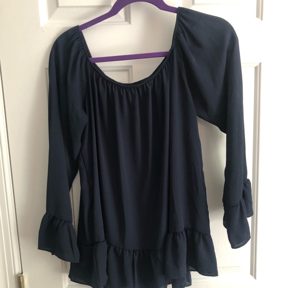 Navy Blue Blouse by Ing